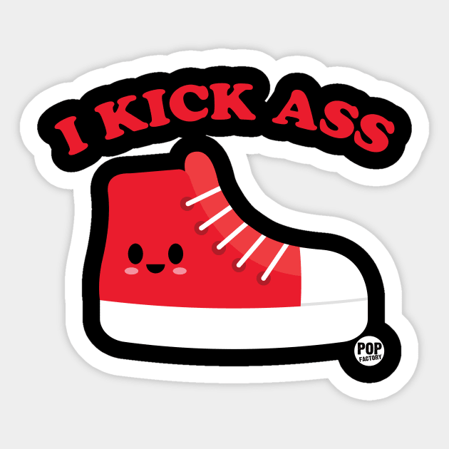 KICK ASS SHOE Sticker by toddgoldmanart